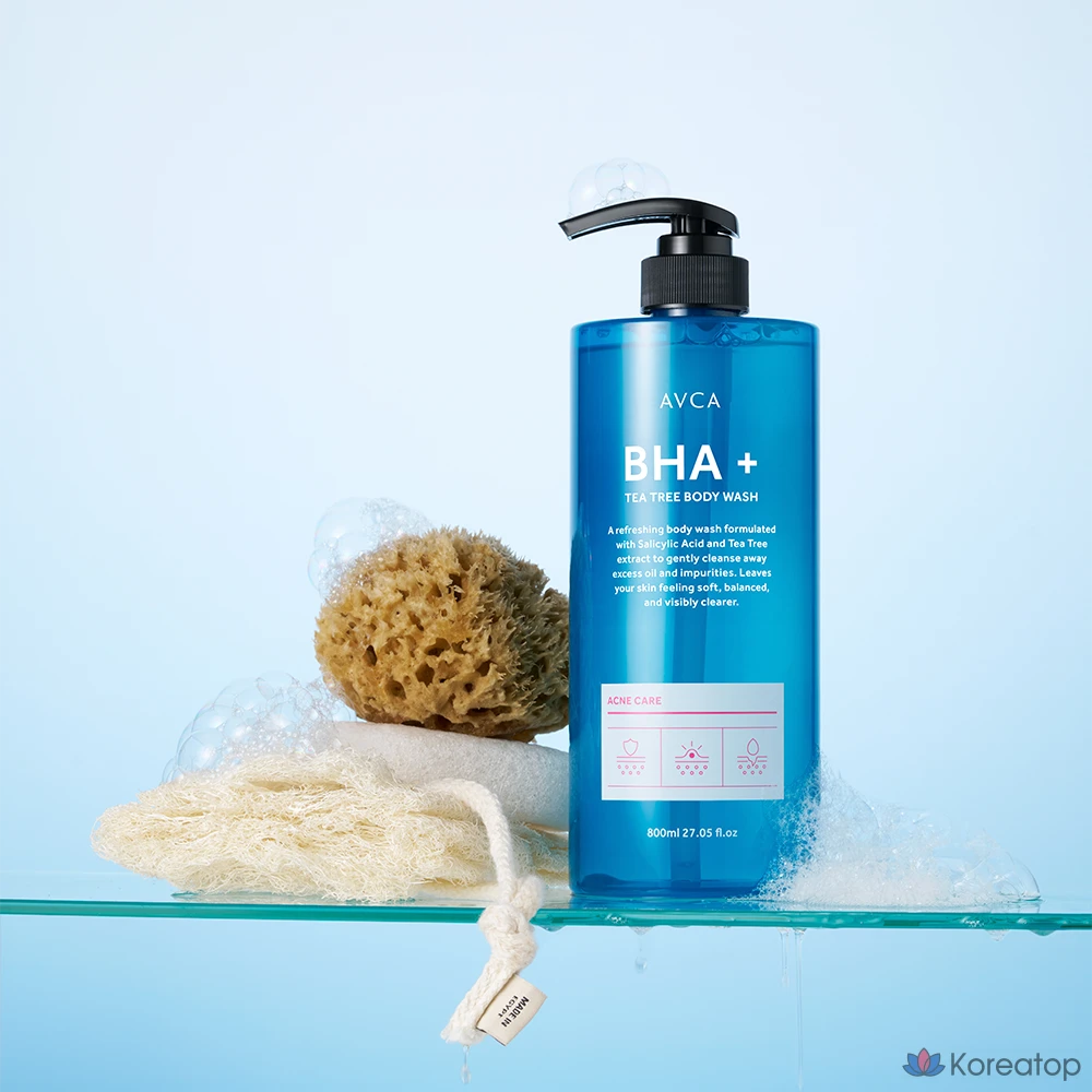 Гель для душа AVCA BHA Plus Tea Tree Acne Care, 800 мл, 1 шт.