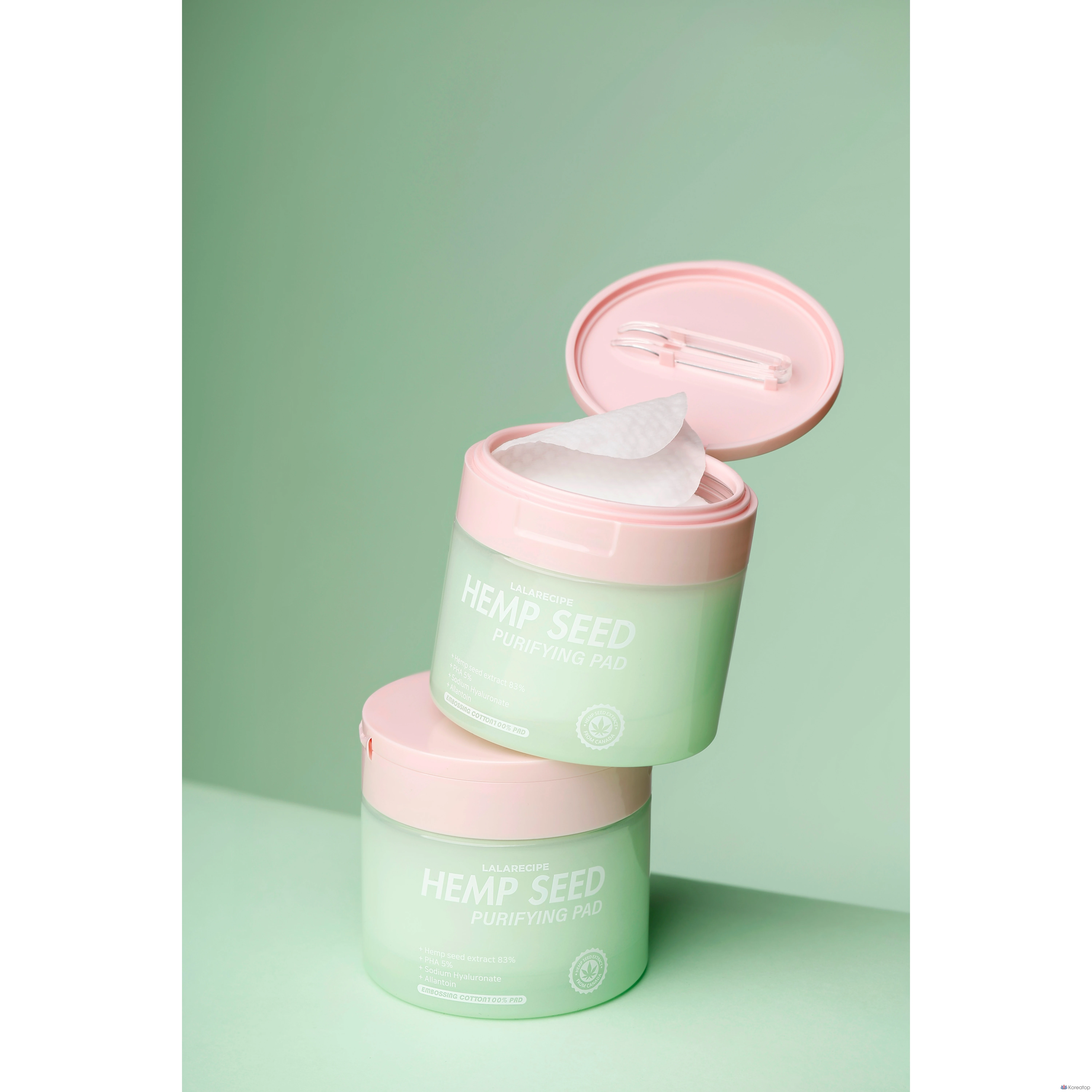 Тонер-пэды LALARECIPE Hemp Seed Toner Pad, 70 шт.