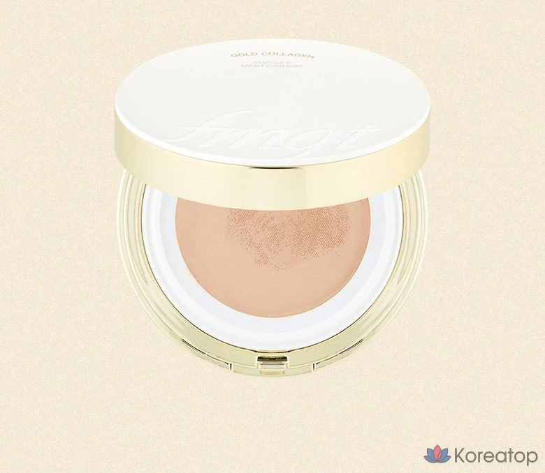 Кушон FMGT Gold Collagen Ampoule Mesh Cushion Refill, оттенок 201 Apricot Beige, 13 г, 1 шт.