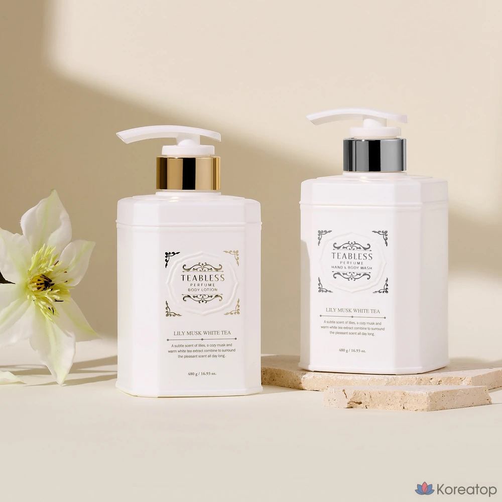 Набор для ухода TEABLESS Lily Musk White Tea Perfume Body Lotion & Body Wash Gift Set, 3 шт., фото 3