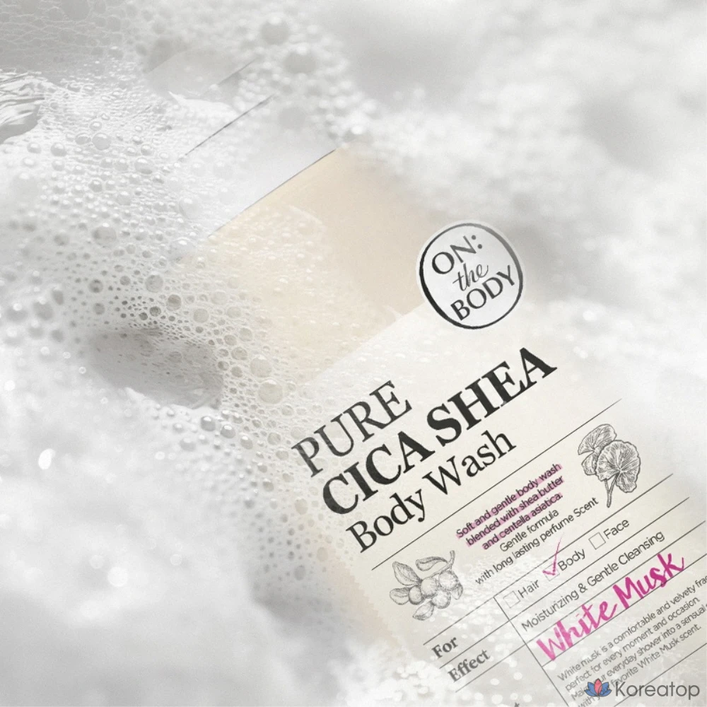 Гель для душа Pure Derma On the Body Pure Cica White Musk, 1 л, 1 шт.