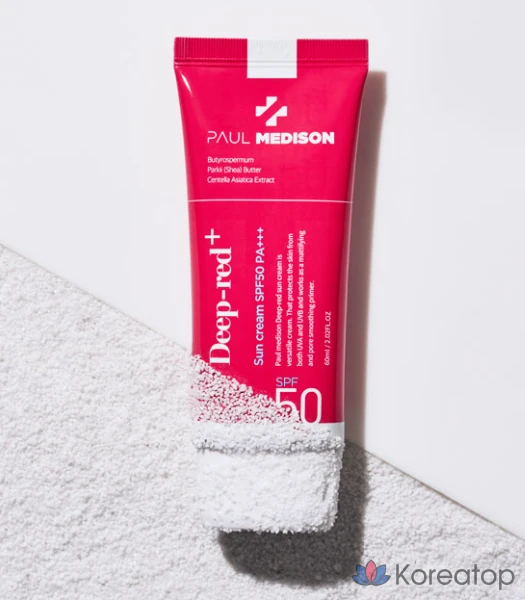 Солнцезащитный крем PAUL MEDISON Deep Red Sun Cream SPF50 PA+++, 60 мл, 1 шт.