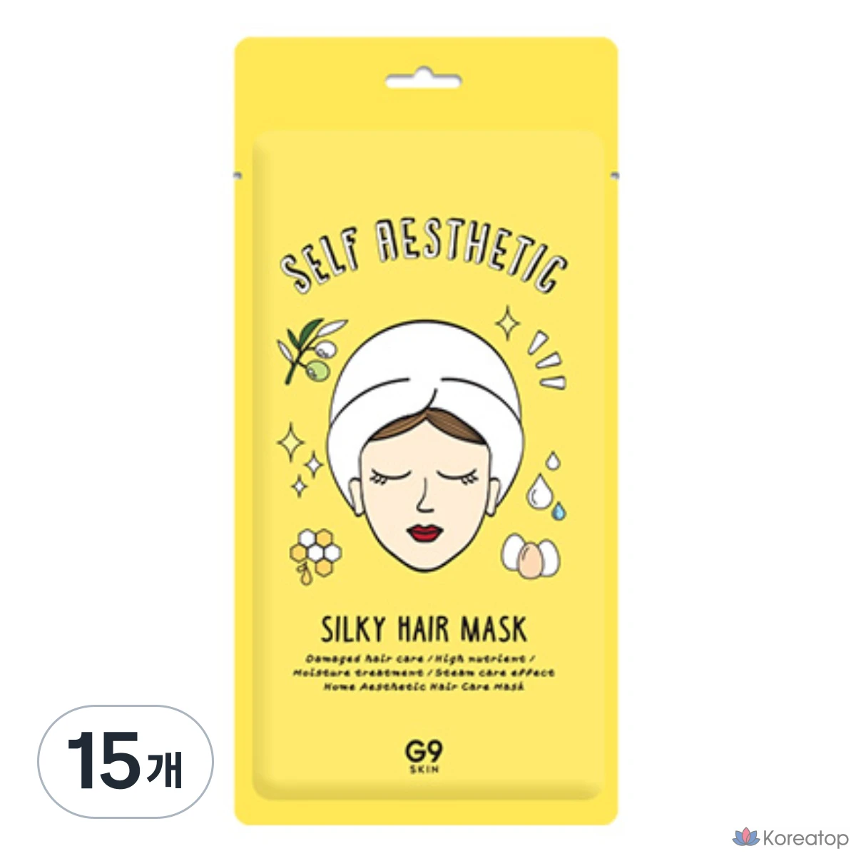 Маска для волос G9SKIN Self Aesthetic Silky Hair Mask, 30 г, 15 шт.