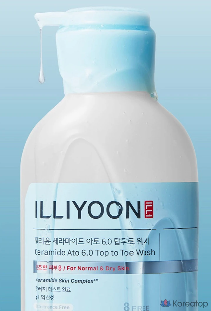 Гель для душа ILLIYOON Ceramide Ato 6.0 Top To Toe Body Wash, 1 л, 1 шт.