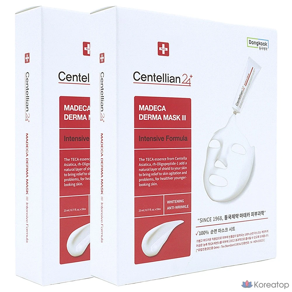 Тканевая маска для лица Centellian24 Madeca Derma Mask Intensive Formula Season 3, 20 шт.