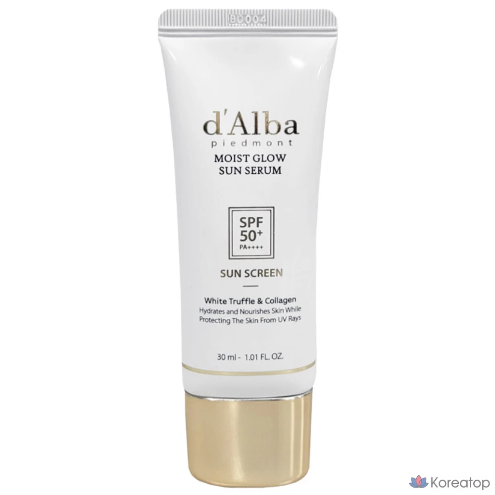 Солнцезащитный крем-сыворотка d'Alba Moist Glow Sun Serum SPF50+ PA++++, 30 мл, 1 шт.