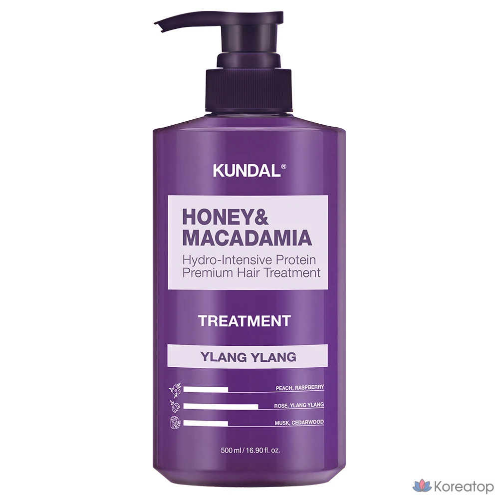 Кондиционер для волос Kundal Honey &amp; Macadamia Hair Treatment, аромат Ylang Ylang, 500 мл, 1 шт.
