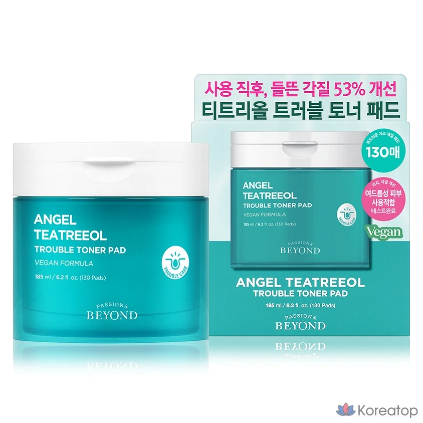 Тонер-пэды BEYOND Angel Tea Tree Trouble Toner Pad, 185 мл, 130 шт.
