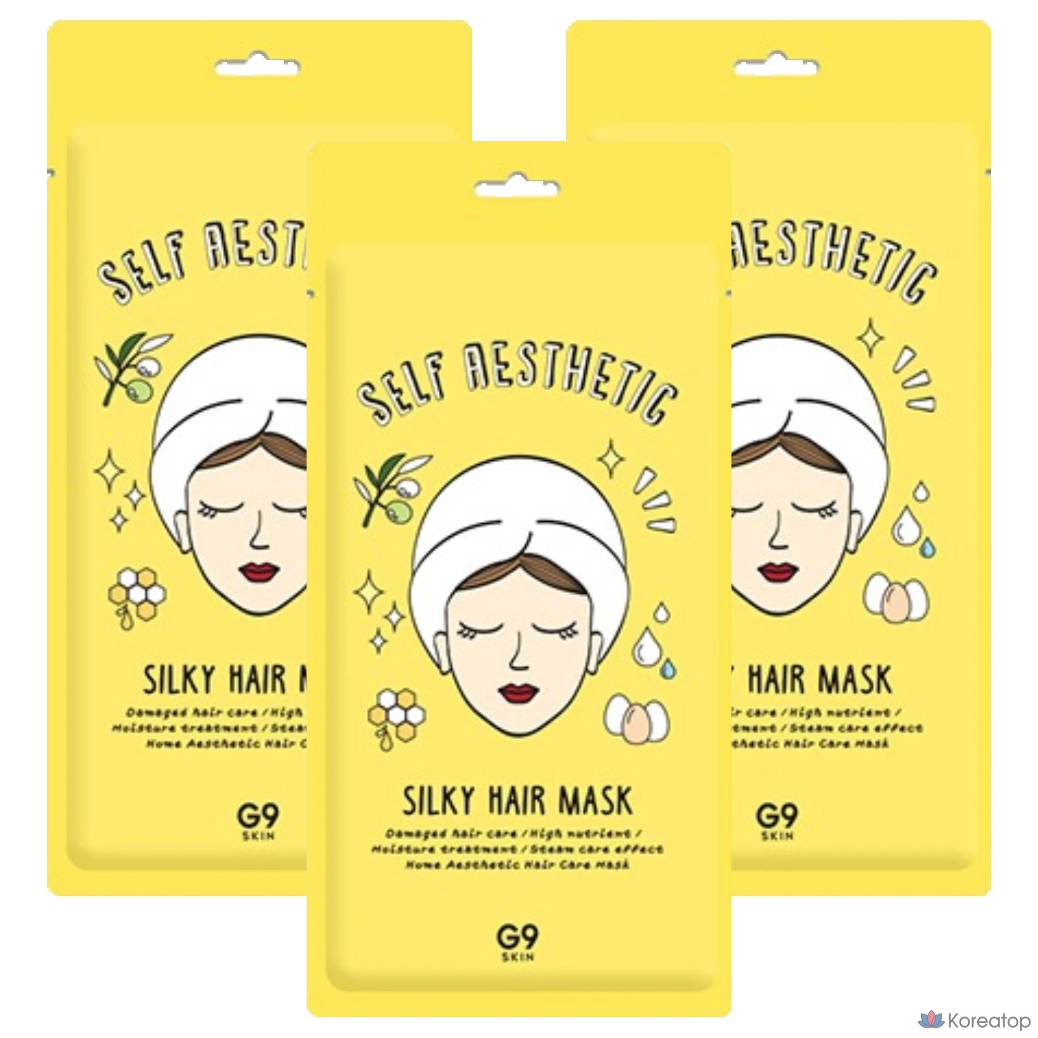 Маска для волос G9SKIN Self Aesthetic Silky Hair Mask, 30 г, 3 шт.
