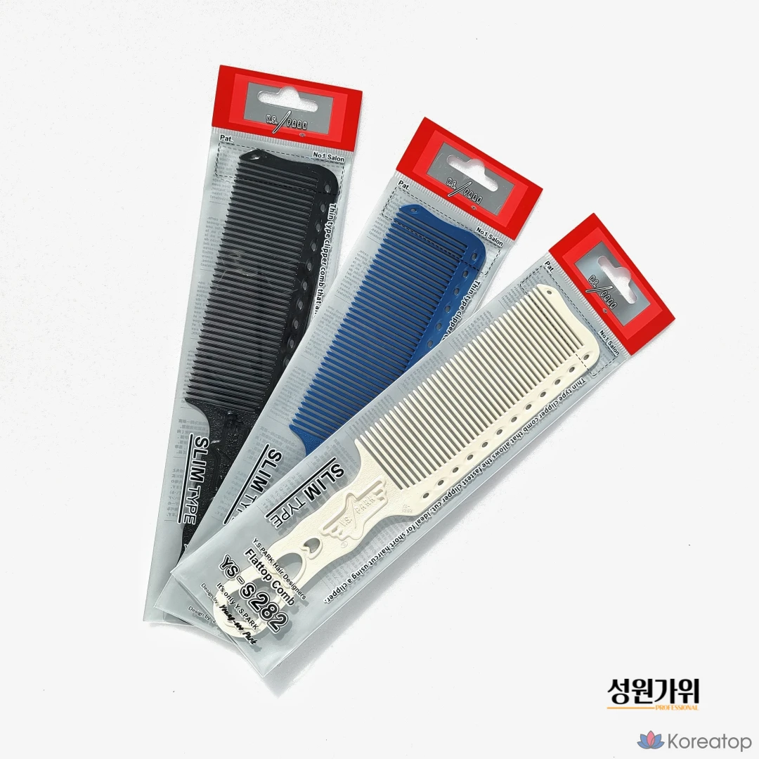 Расческа Y.S. Park Barber Comb YS S282 Slim Clipper Comb, белый, 1 шт.