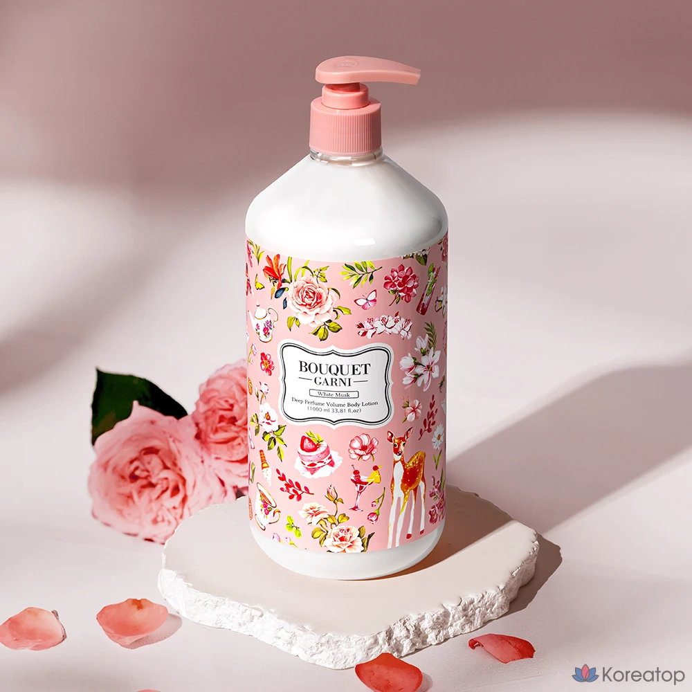Лосьон для тела Bouquet Garni Deep Perfume Volume Body Lotion White Musk, 1 л, 1 шт., фото 3