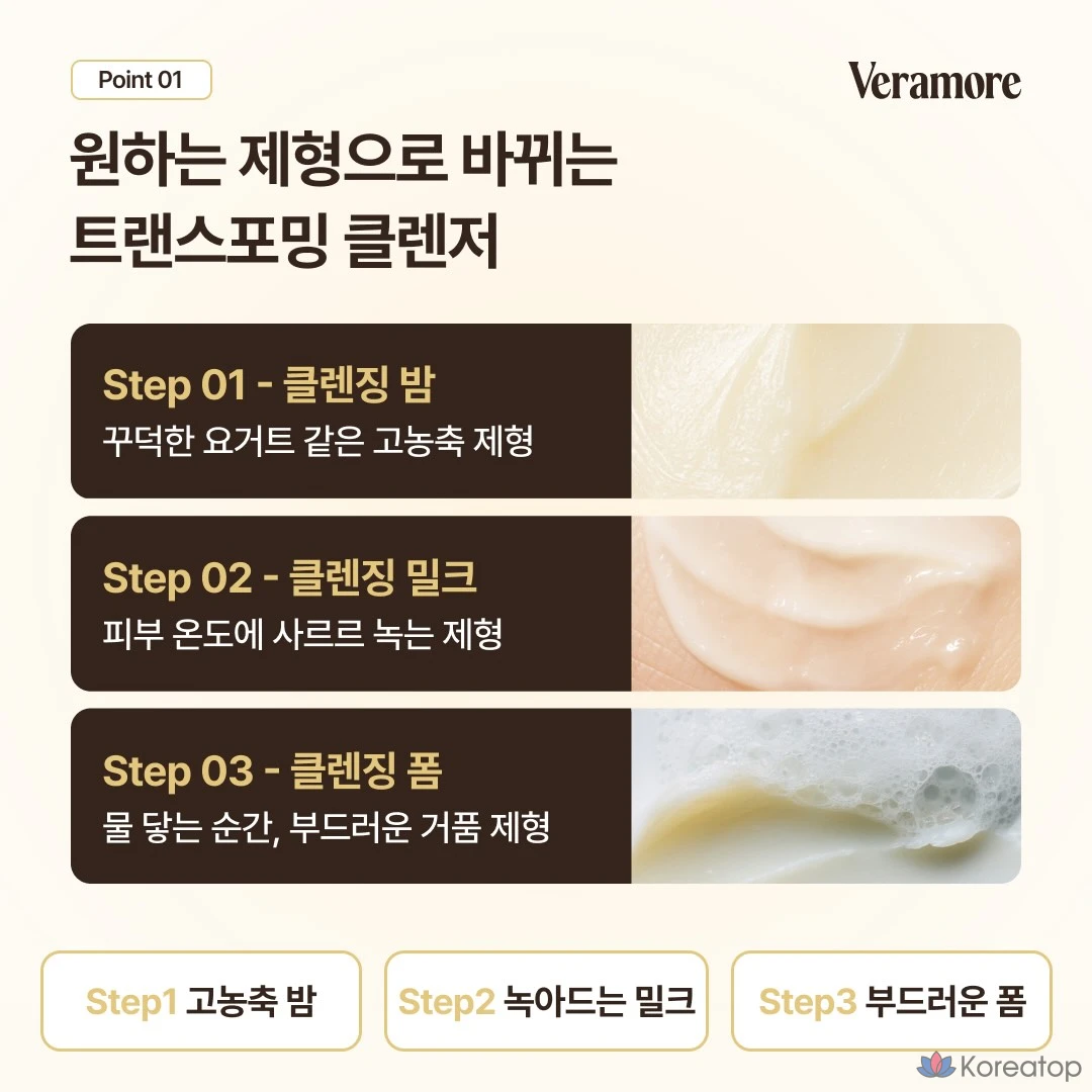 Очищающий бальзам VERAMORE Soy Bean Rice Milk Foaming Balm, 100 г, 1 шт.