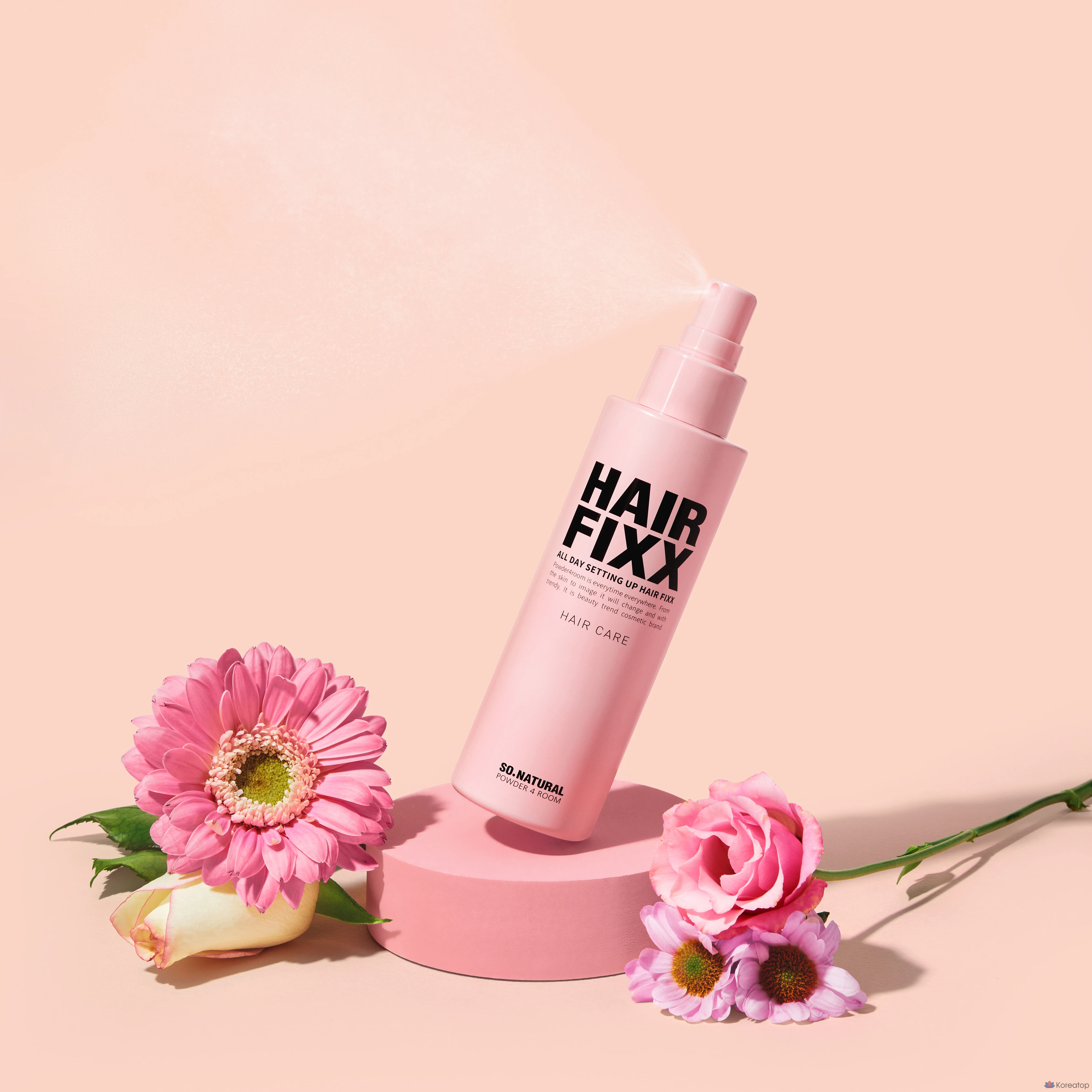 Спрей-фиксатор для волос So Natural Powder Room All Day Setting Up Hair Spray, 155 мл, 1 шт.