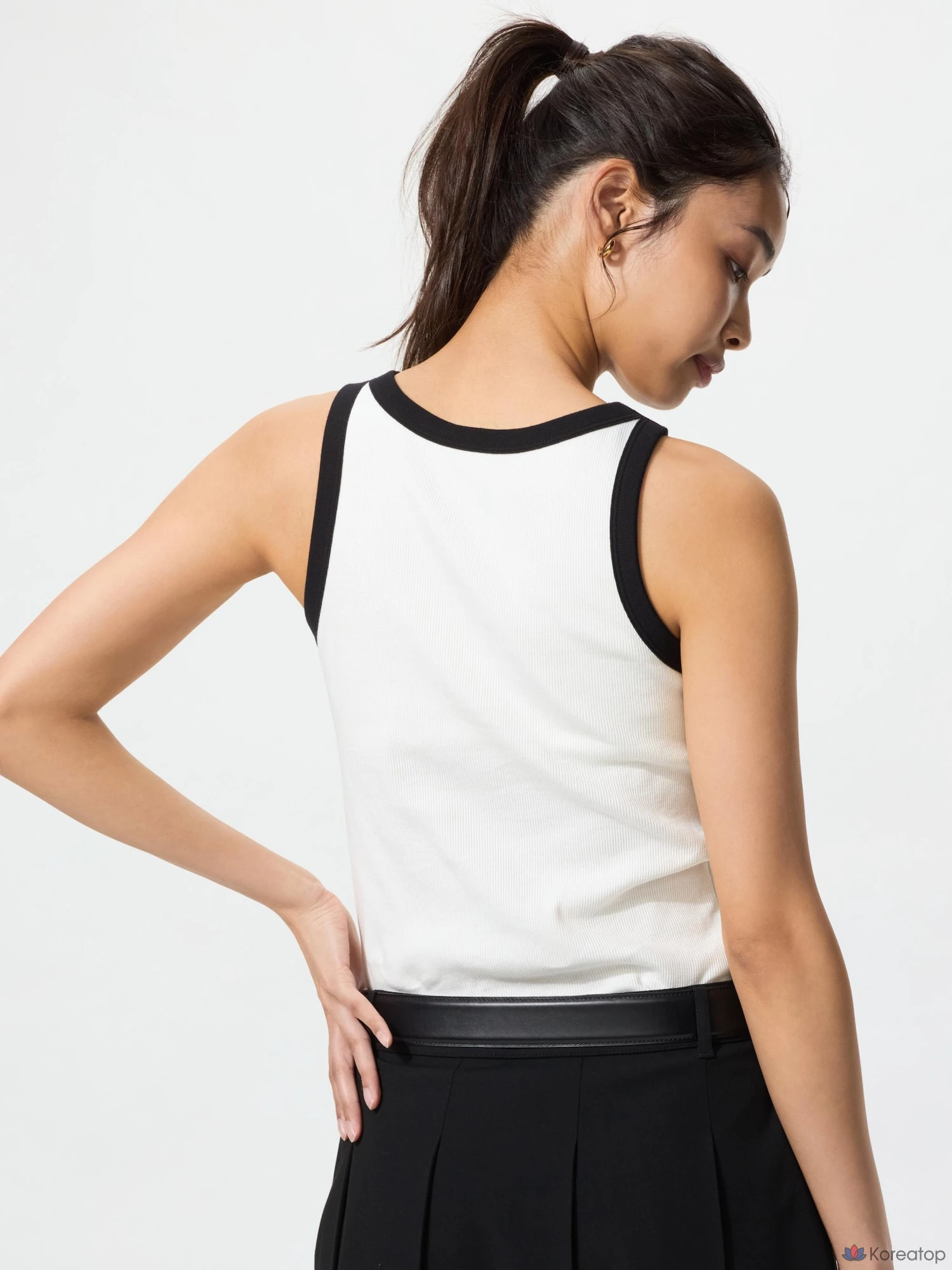 Бра-топ Uniqlo Rib Bra Top (Colorblock)