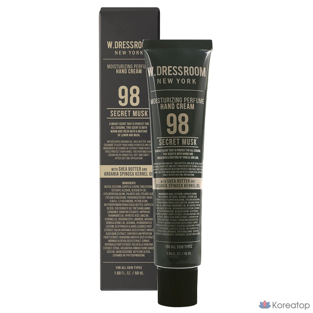 Крем для рук W.Dressroom Perfume Hand Cream 98 Secret Musk, 50 мл, 1 шт.