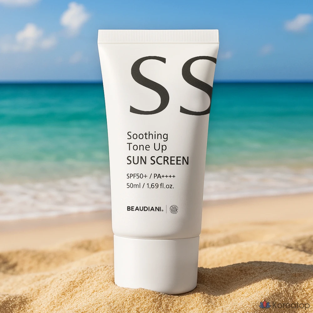 Солнцезащитный крем Beaudiani Soothing Tone-up Sunscreen SPF50+ PA++++, 50 мл, 1 шт.
