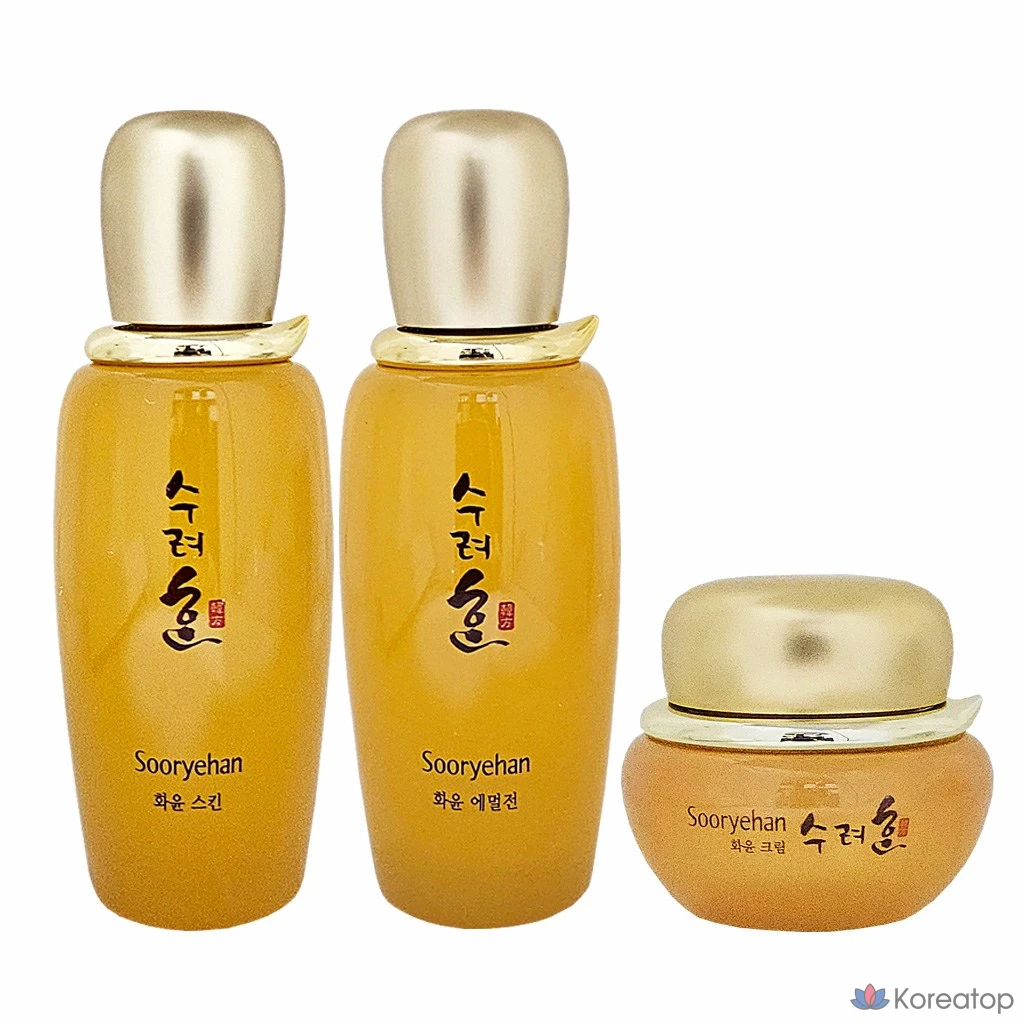 Набор для ухода Sooryehan Hwayoon 3-piece Set (Toner + Lotion + Cream), 1 шт.