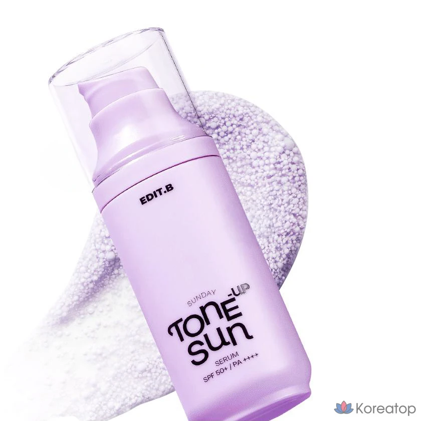 Солнцезащитный крем Edit.B Sunday Tone-Up Sun Serum SPF50+ PA++++, 55 мл, 1 шт.