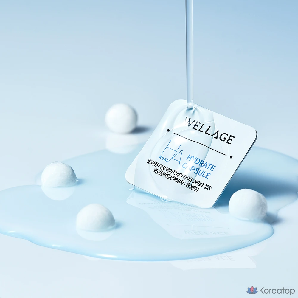 Набор для ухода WELLAGE Real Hyaluronic Capsule 10g + Ampoule 1ml One-Day Kit, 1 шт.