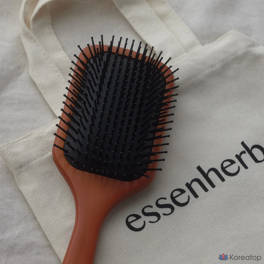 Деревянная расческа-щетка EssenHerb Wood Paddle Brush, коричневый, 1 шт.