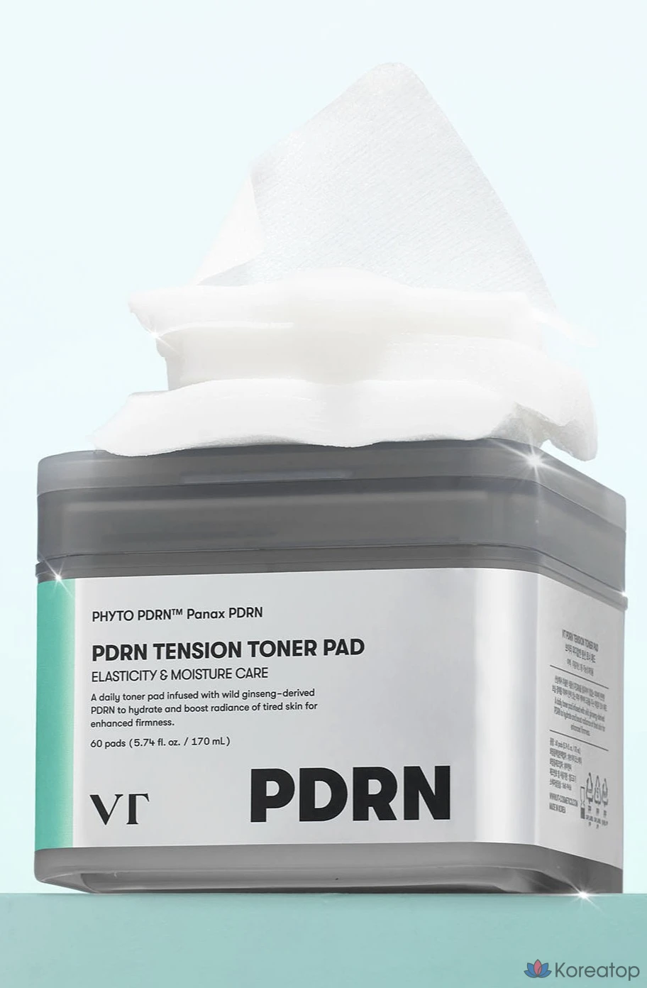 Тонер-пэды VT Cosmetics PDRN Tension Toner Pad, 170 мл, 60 шт.