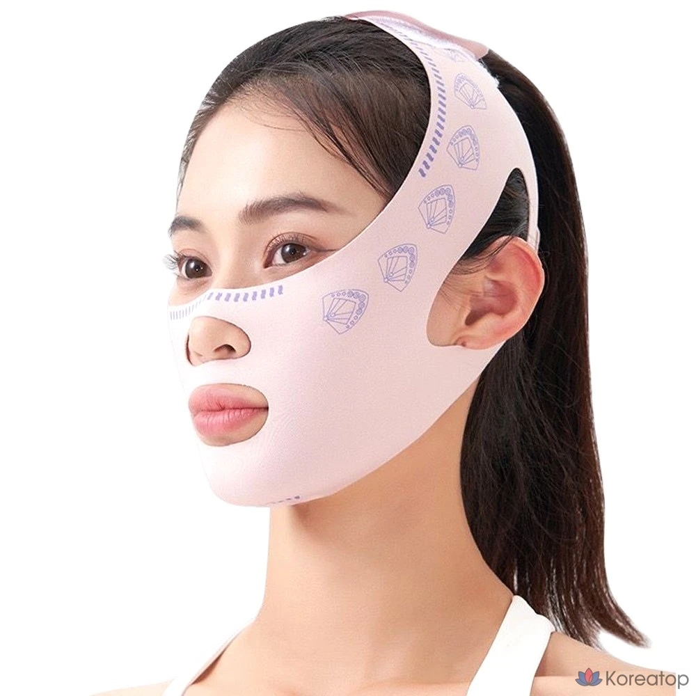 Тканевая маска для лица LOLO SKINNY Two-Step Hydrogel Chin V-Line Collagen Mask + Lifting Band, 22 шт., фото 3