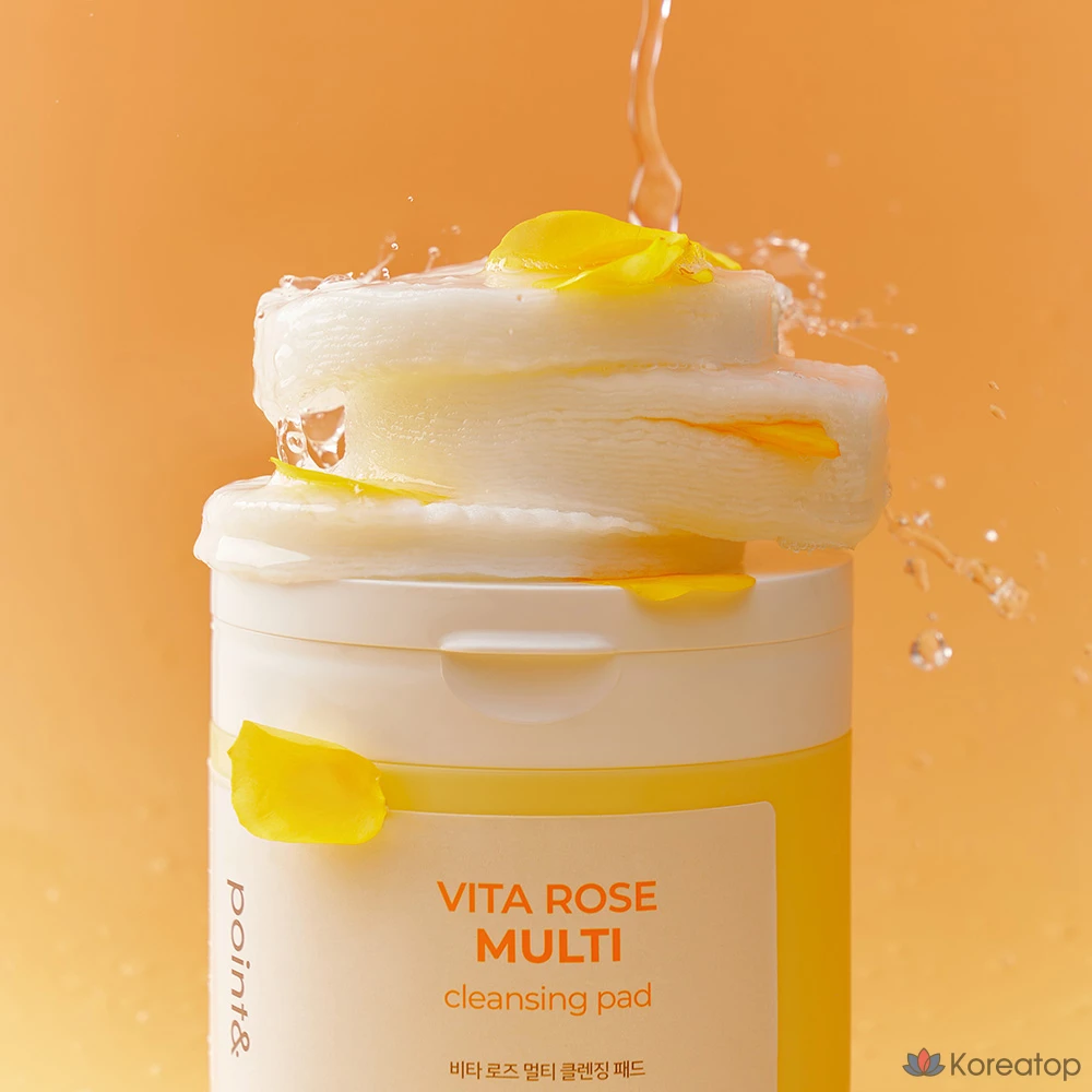 Пэды для умывания Point&amp; Vita Rose Multi Cleansing Pads, 60 шт.