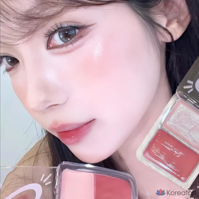 Румяна NAMING Glass Skin Two Tone Blush, оттенок Caramel, 1 шт., фото 3
