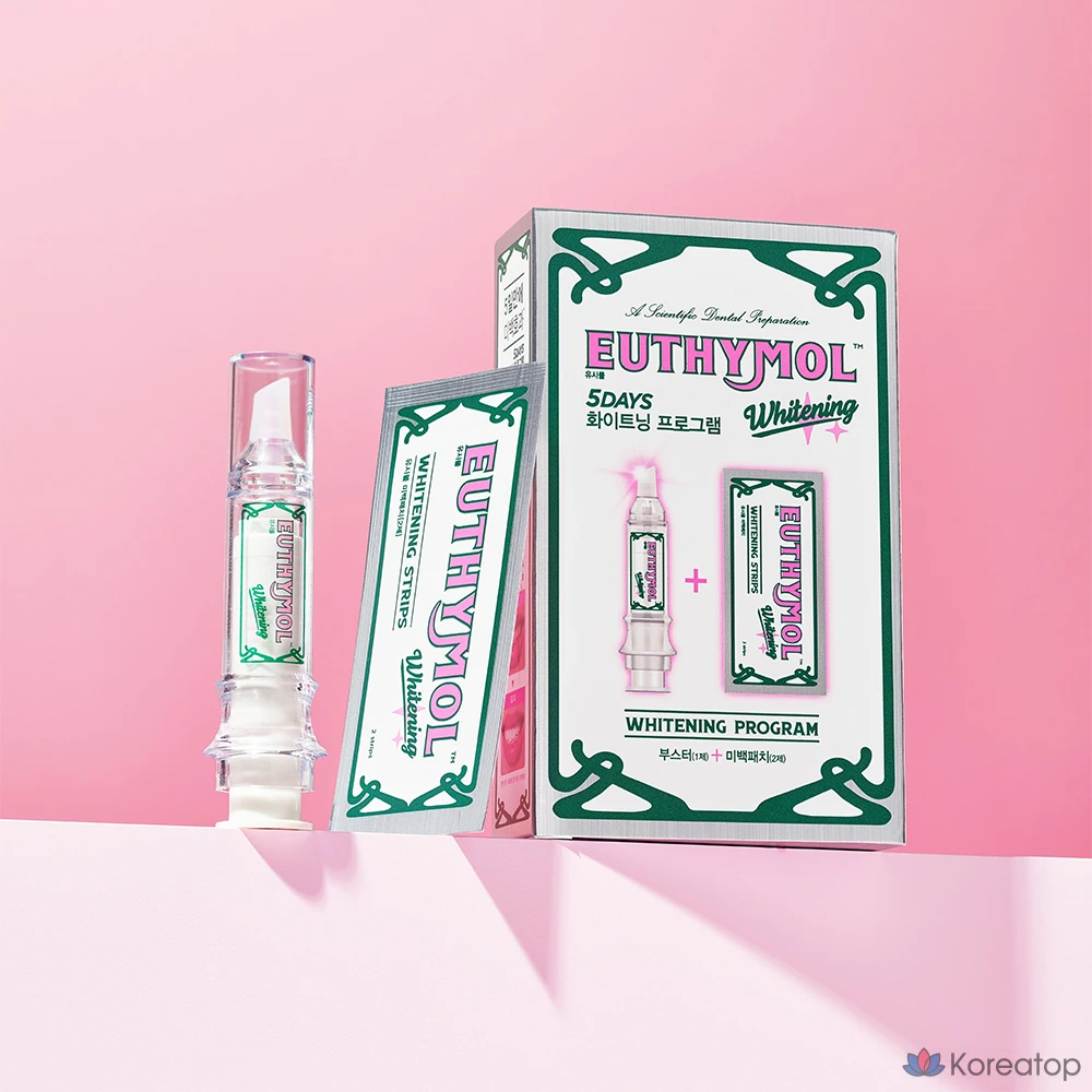 Набор для ухода Euthymol Whitening Program Teeth Whitening Booster + Patch 5-piece Set, 1 шт.
