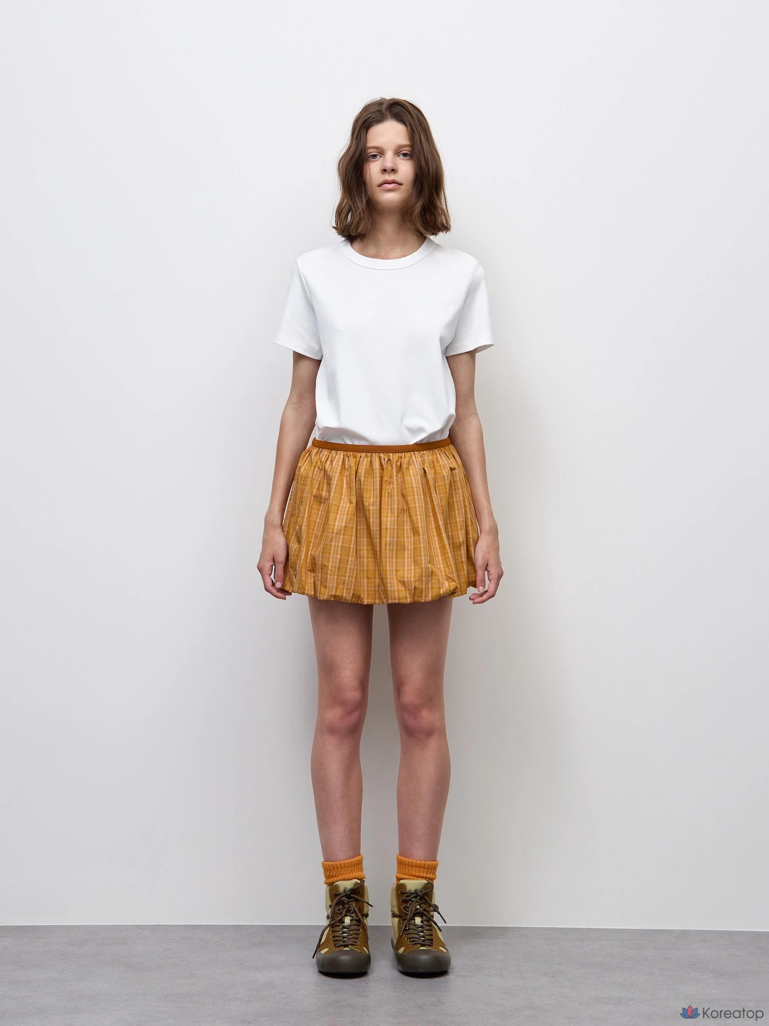 Юбка-шорты Uniqlo Low Waist Balloon Check Mini Skorts, в клетку