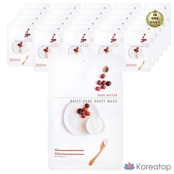 Тканевая маска для лица Eunyul Shea Butter Daily Care Sheet Mask, 330 шт.