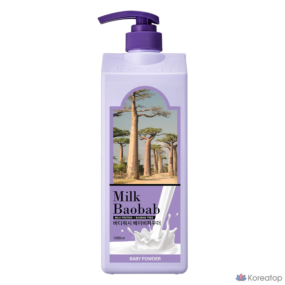 Гель для душа Milk Baobab Body Wash, аромат Baby Powder, 1 л, 1 шт.