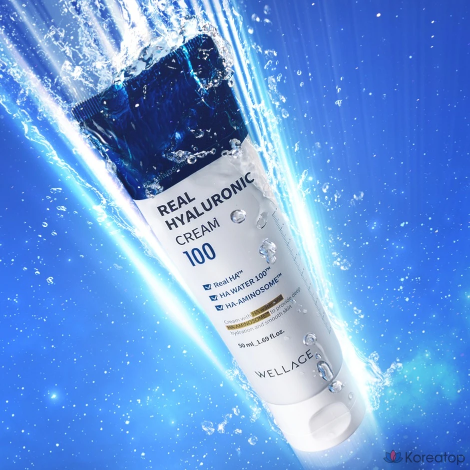 Крем WELLAGE Real Hyaluronic 100 Cream, 50 мл, 1 шт.