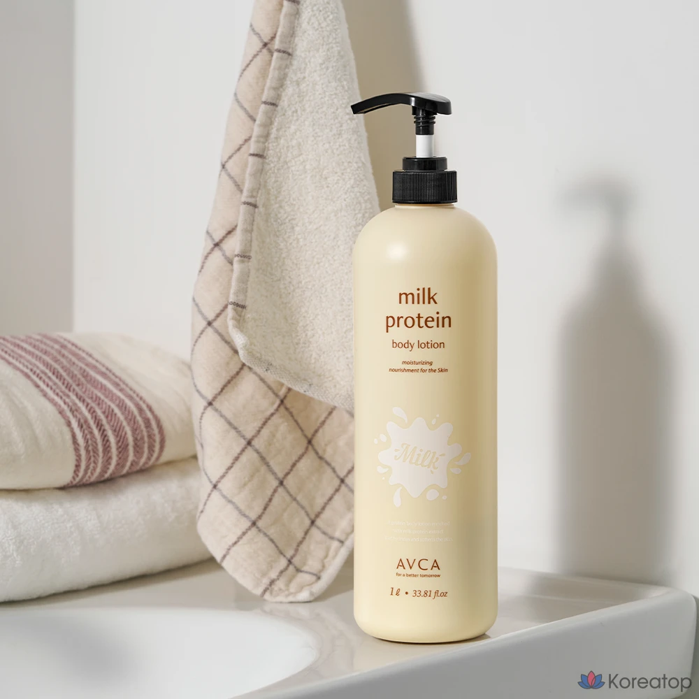 Лосьон для тела AVCA Milk Protein Goat Milk Body Lotion, аромат Baby Powder, 1 л, 1 шт.