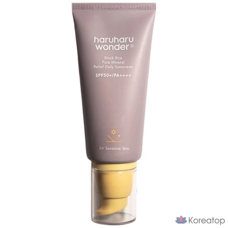 Солнцезащитный крем Haruharu Wonder Black Rice Pure Mineral Relief Daily Sunscreen, 50 мл, 1 шт.