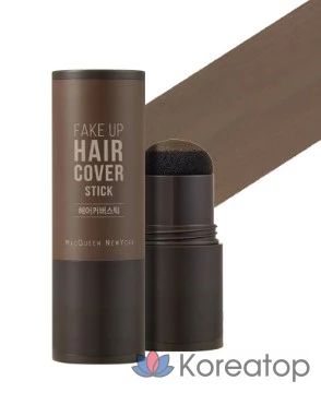 Стик для маскировки волос Mqny Fake Up Hair Cover Stick, оттенок Dark Brown, 2.5 г, 1 шт.