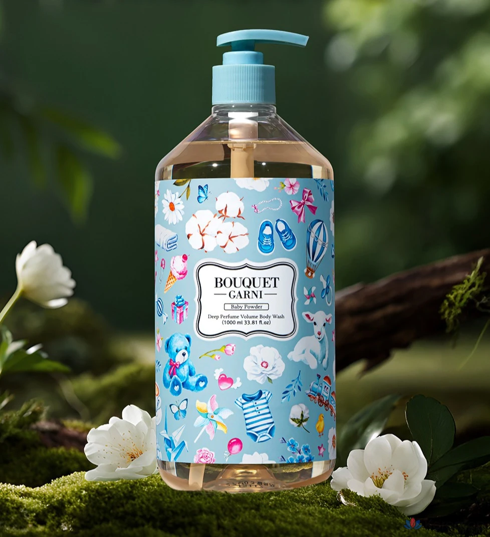 Гель для душа Bouquet Garni Deep Perfume Volume Body Wash Baby Powder, 1 л, 1 шт.