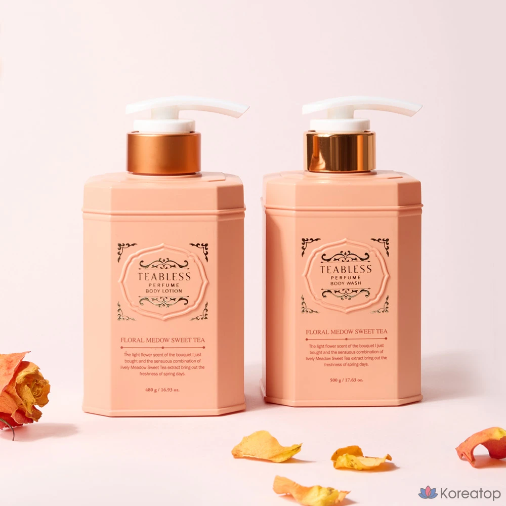 Набор для ухода TEABLESS Floral Meadow Sweet Tea Perfume Body Lotion + Body Wash + Gift Box 3-piece Set, 1 шт.