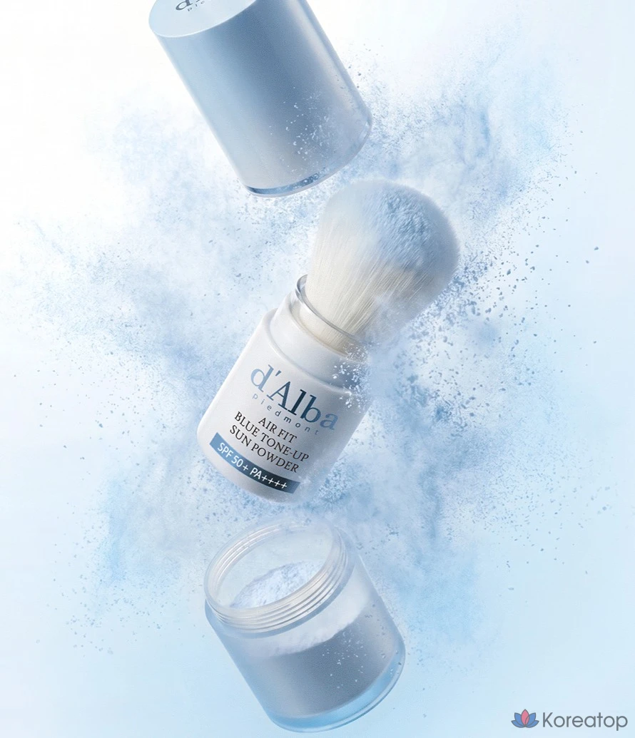 Солнцезащитная пудра d'Alba Air Fit Blue Tone-up Sun Powder SPF50+ PA++++, 5.5 г, 1 шт.