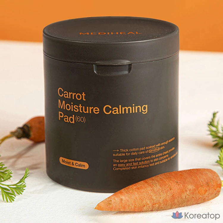 Пэды для лица MEDIHEAL Carrot Moisture Soothing Pad, 250 мл, 60 шт.