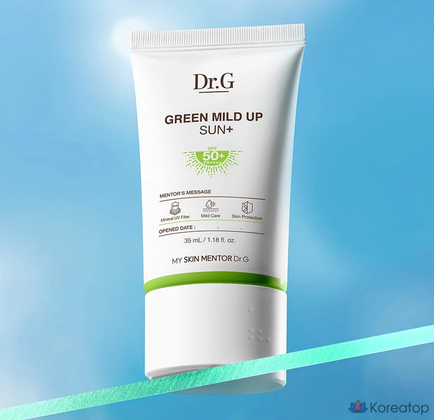 Солнцезащитный крем Dr. G Green Mild Up Plus Sun, SPF50+ PA++++, 35 мл, 1 шт.