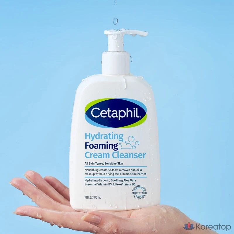 Очищающий крем Cetaphil Hydrating Foaming Cream Cleanser, 473 мл, 1 шт., фото 3