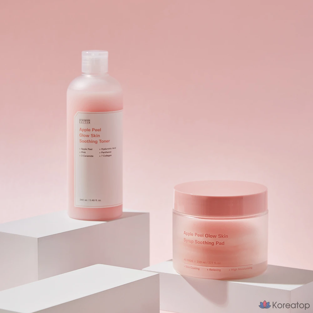 Пилинг-пэды Sungboon Editor Apple Peel Smooth Glow Syrup Soothing Pad, 230 мл, 40 шт.