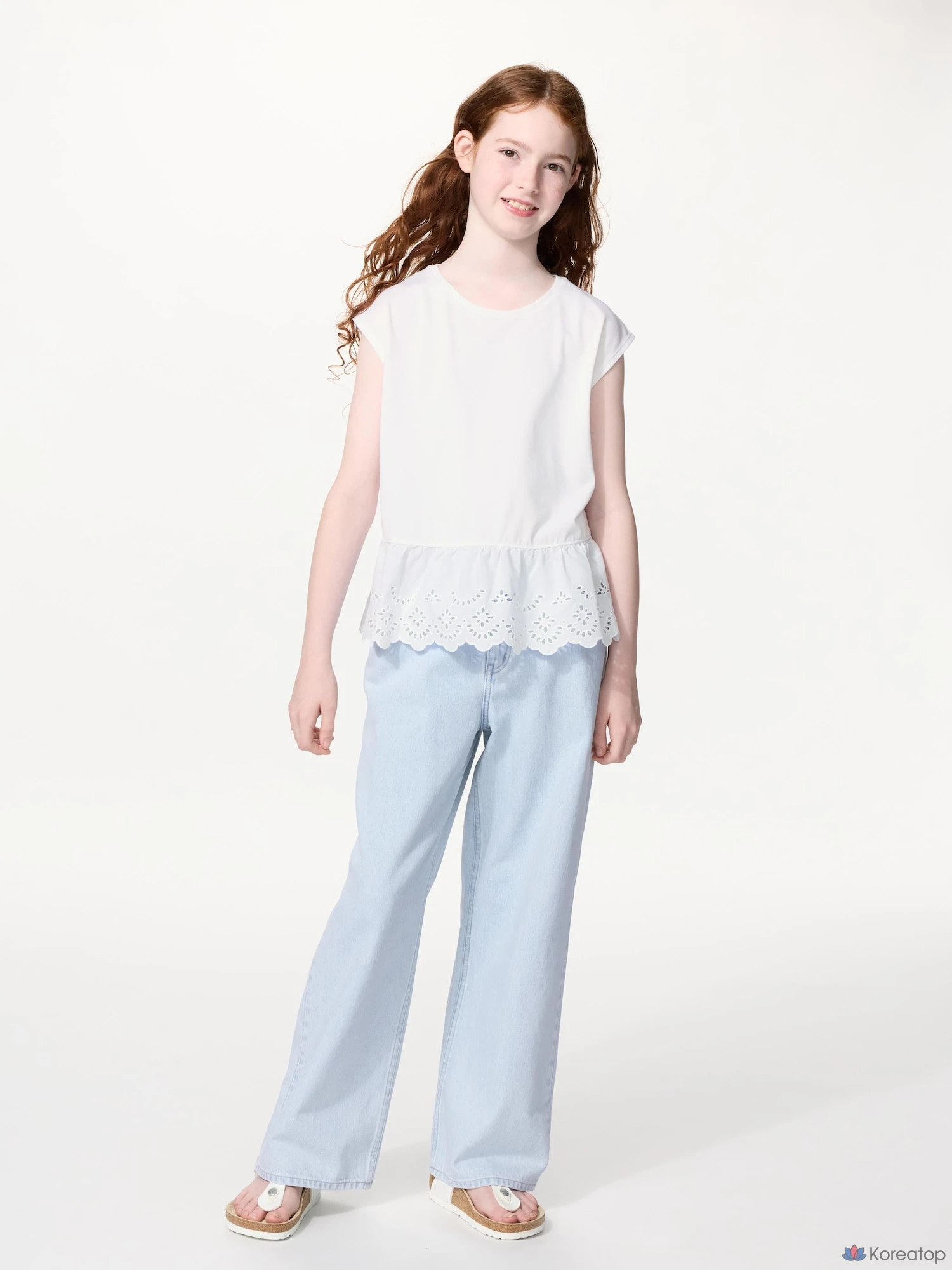 Футболка для девочек Uniqlo Embroidery Combination T
