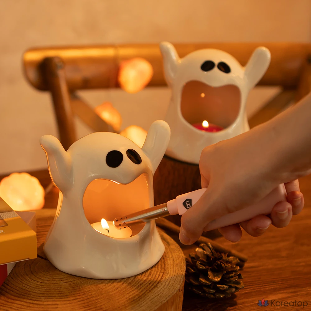 Набор для ароматерапии Cocodor Ghost Tealight Holder + Candle Set, аромат Cotton Flower, 10 г x 6 шт.
