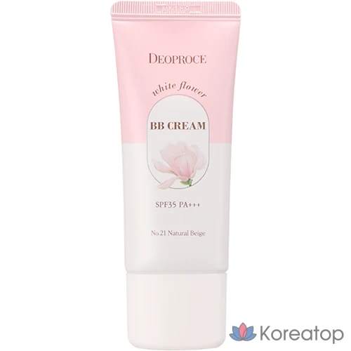 BB-крем Deoproce White Flower BB Cream SPF35 PA+++, оттенок 21 Natural Beige, 30 г, 1 шт.