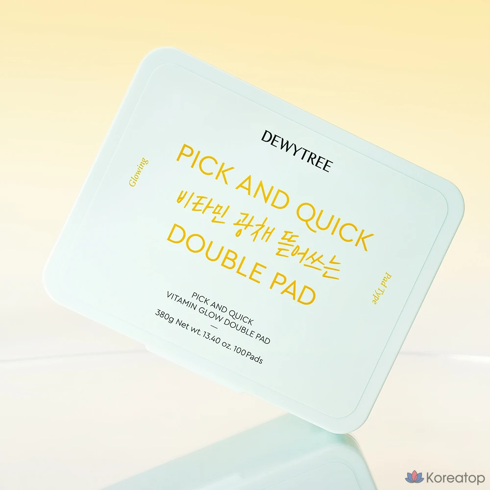 Пэды для лица Dewytree Pick & Quick Vitamin Glow Double Pad, 380 г, 100 шт.