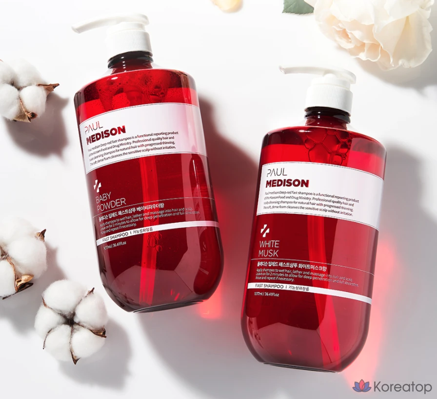 Шампунь PAUL MEDISON Deep Red Fast Shampoo White Musk, 1.077 л, 1 шт.