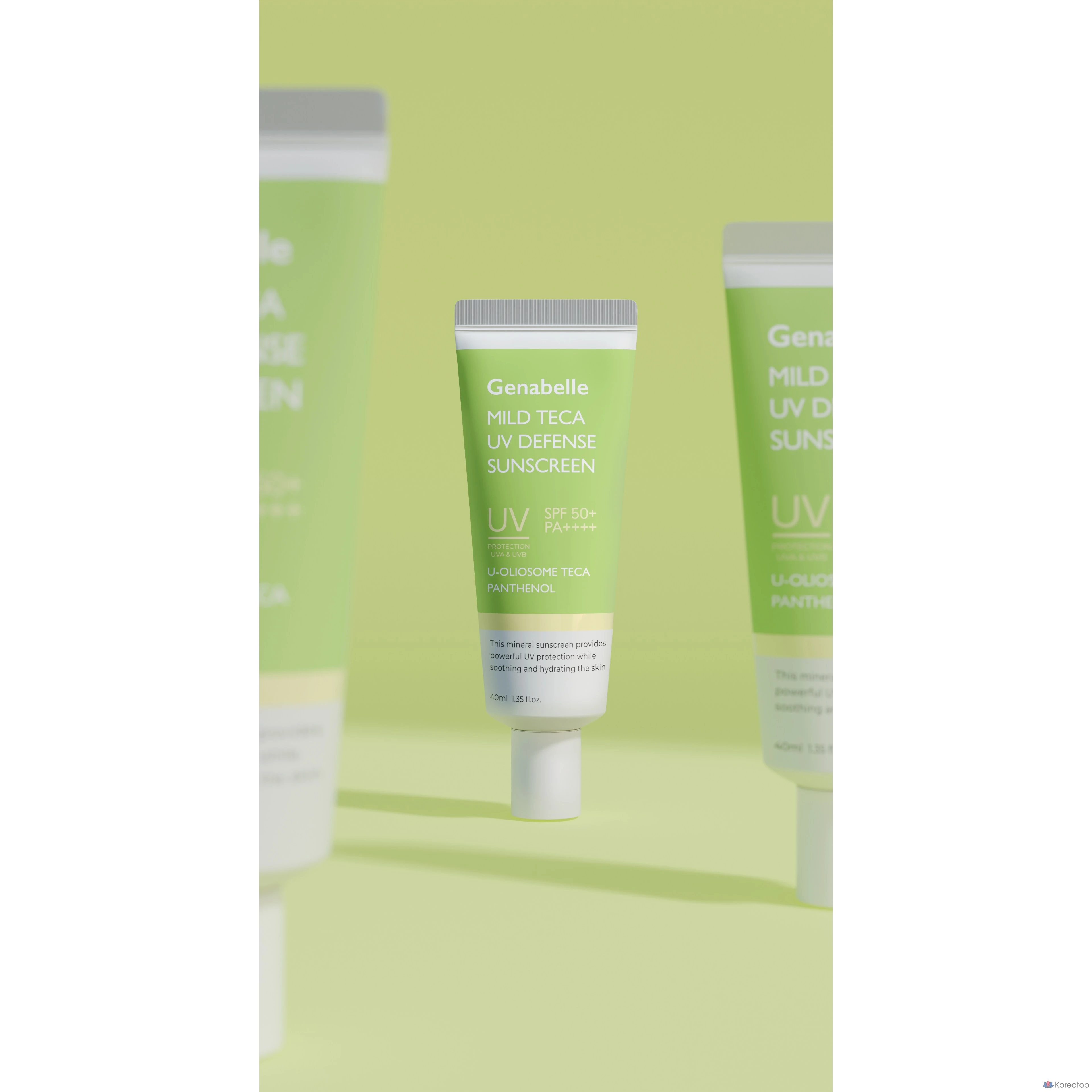 Солнцезащитный крем Genabelle Mild Teca UV Defense Sun Cream SPF50+ PA++++, 40 мл, 1 шт.