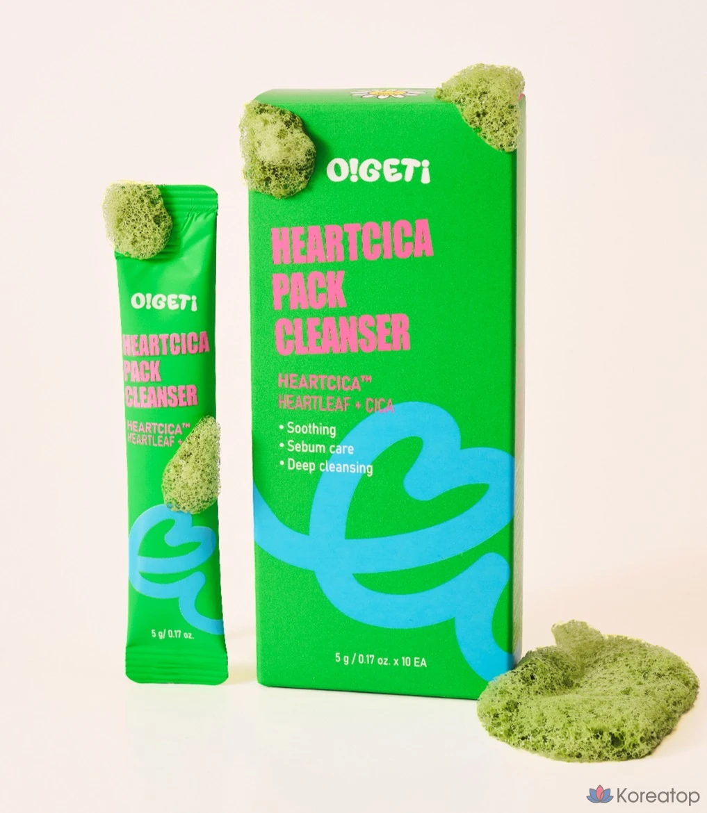 Очищающая маска O!GETi Heart Cica Pack Cleanser, 50 г, 1 шт.